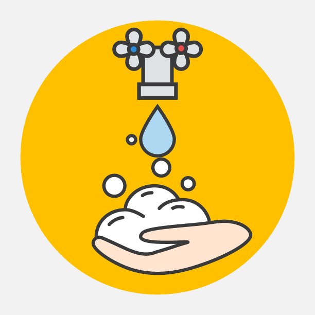 洗手横幅预防covid-19病毒图片下载