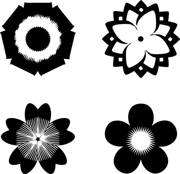 黑色花组图片下载