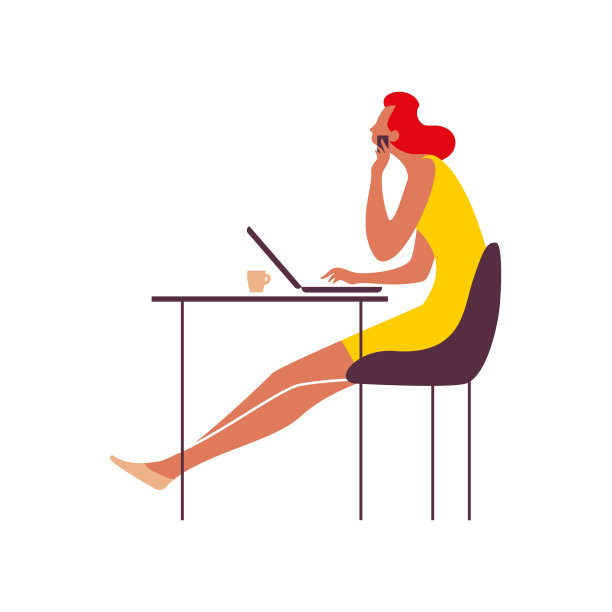 办公室工作和在家远程工作，自由职业。人们在电脑上工作。场景在办公室。在线教育、培训、研讨会。新闻和沟通。矢量插图。图片下载