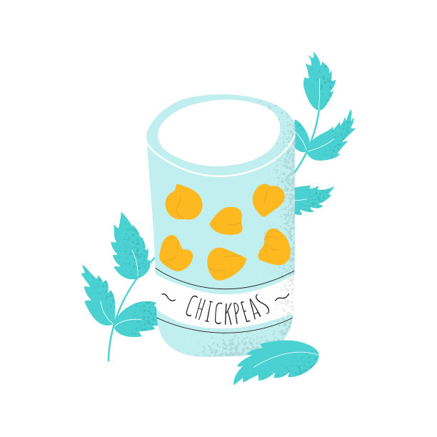 孤立的鹰嘴豆罐头图片下载