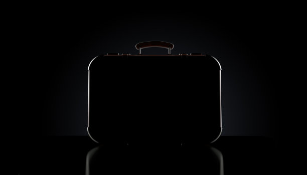 黑色背景的旅行案例图片下载