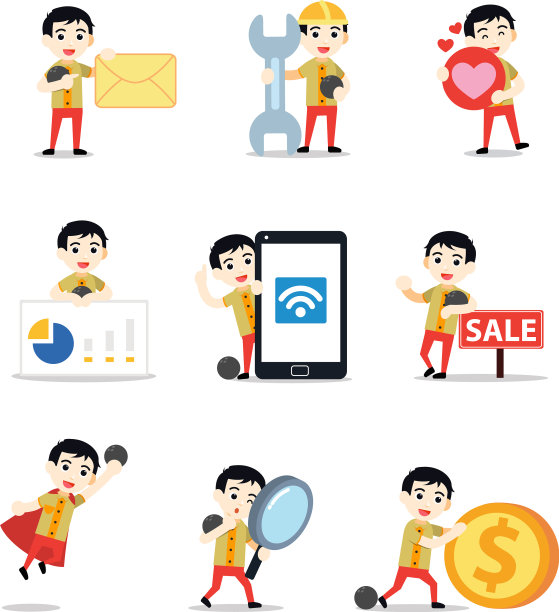 设定人物打保龄球和扔球图片下载