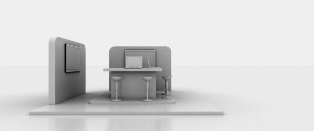 公司摊位，孤立在白色图片下载