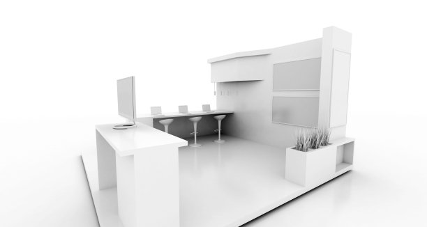 公司摊位，孤立在白色图片下载