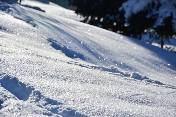 雪在阳光下结晶体图片下载