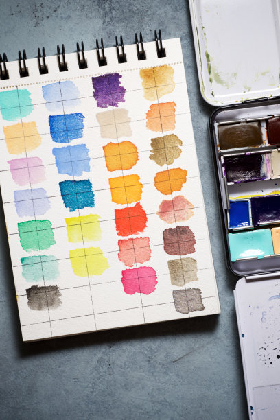 水彩用具图片下载