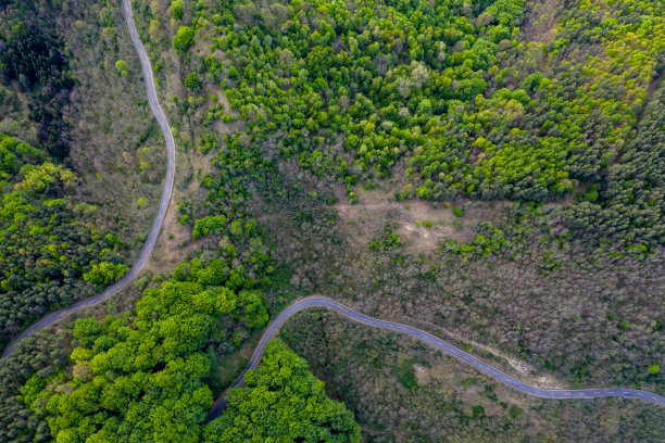 路无人机视图图片下载