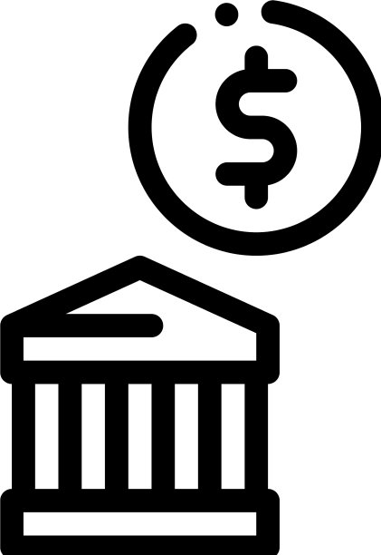 硬币图标轮廓建筑图片下载