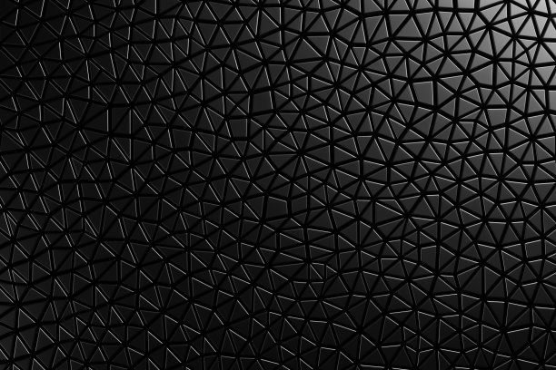 3D无缝图案不对称和几何形状的皮革背景，黑色的明暗梯度。图片下载