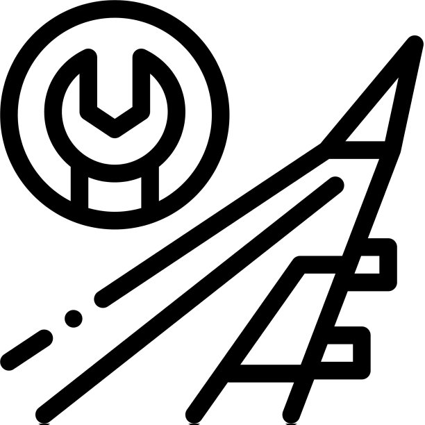 飞机机翼扳手图标轮廓图片下载