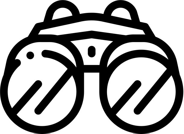 双筒望远镜工具轮廓图标图片下载