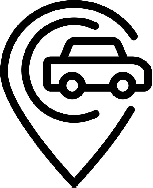 汽车GPS地图标志图标轮廓图片下载