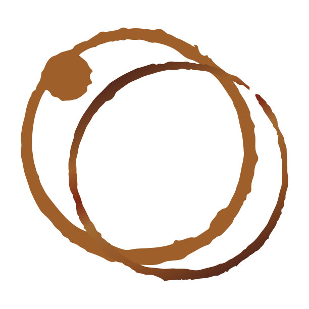 向量棕色和米色咖啡杯污渍，孤立在白色背景，茶环邮票插图。杯子、杯子和水滴溅到地上。使用这个高质量的设置为您的菜单，酒吧，咖啡馆，餐厅。图片下载