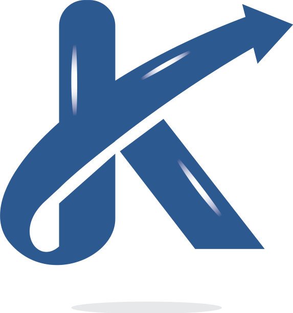 创意字母k与箭头标志设计图片下载
