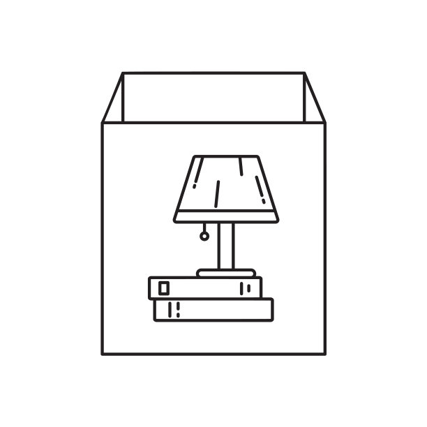 硬纸盒与内部的东西图标分类图片下载