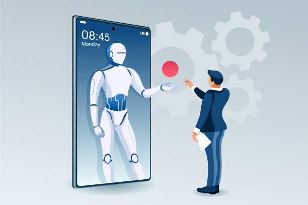 机器人办公辅助概念图片下载