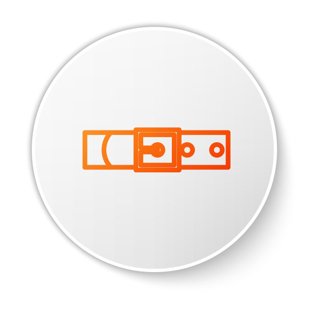 橙色线皮带与钮扣钢图片下载