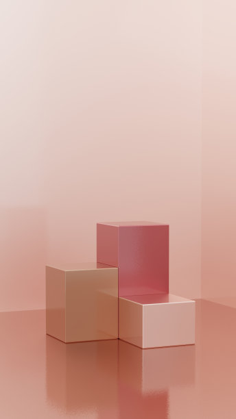 展台为空，用于产品展示。3D渲染与复制空间图片下载