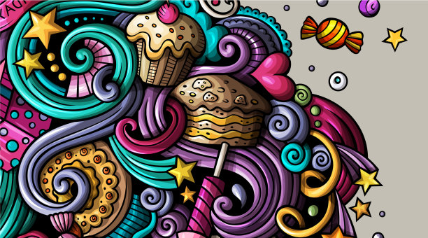 节日手绘涂鸦横幅卡通图片下载