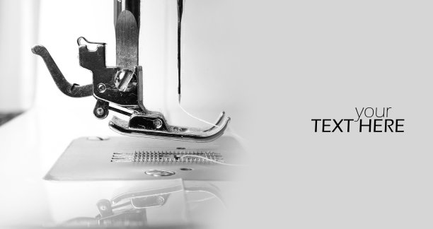 缝纫机与复制空间图片下载