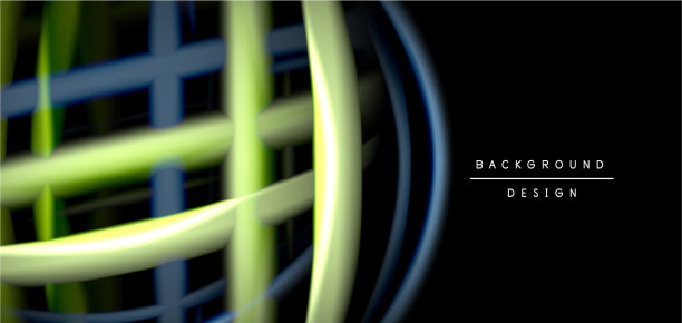 抽象丝绸流畅的线条上有黑色的多色图片下载