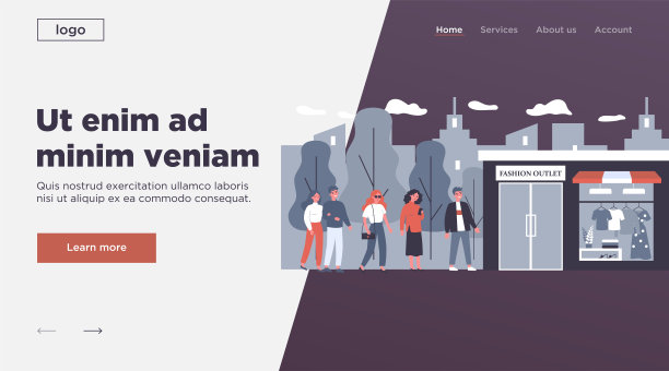 人们排队等待时尚店开业图片下载