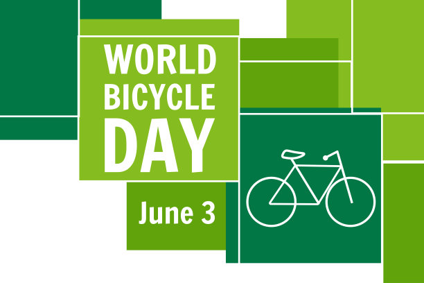 世界自行车日。6月3日。节日的概念。模板的背景，旗帜，卡片，海报与文字题词。向量EPS10插图。图片下载