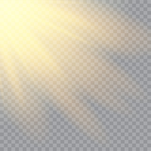 日光特殊透镜光晕光效果在透明的背景。向量图片下载