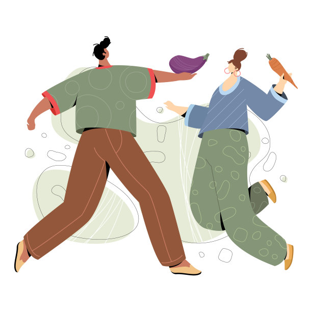 两个人一起吃蔬菜图片下载