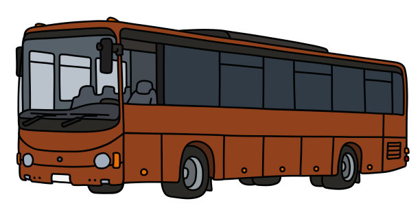 棕色的旅游巴士图片下载