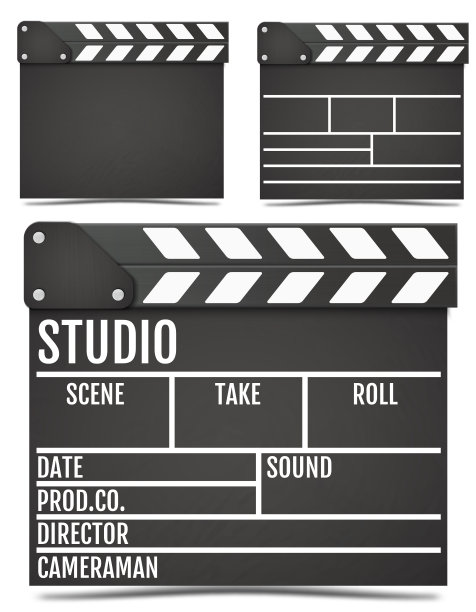 现实电影拍板。向量。图片下载