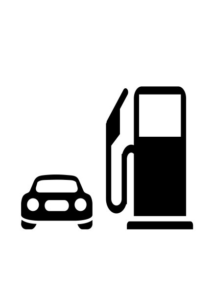 路标指示汽车在白色背景上加油。汽油加油。柴油加油。模板文本。矢量图像。海报。的背景图片。图片下载