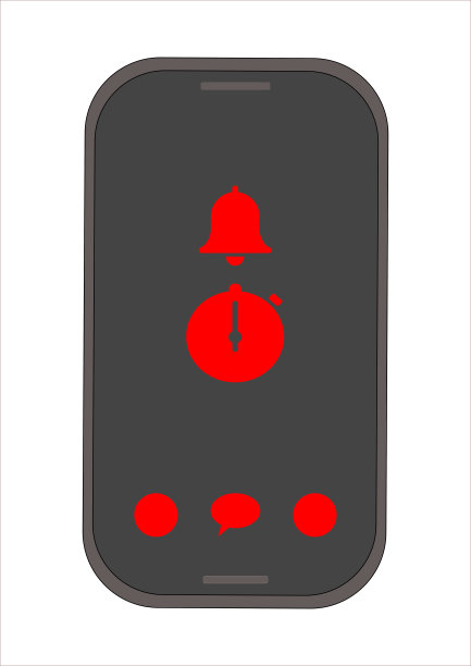 智能手机屏幕上的闹钟闹钟功能。移动电话。技术。觉醒。模板文本。矢量图像。海报。的背景图片。图片下载