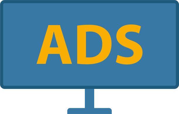 电视广告图标平面创意元素图片下载