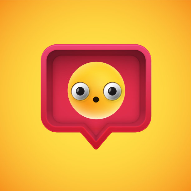 逼真的3D表情在3D语音气泡，矢量插图图片下载