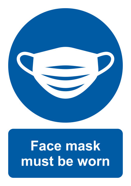 安全标志，必须戴口罩。面罩图标。图片下载