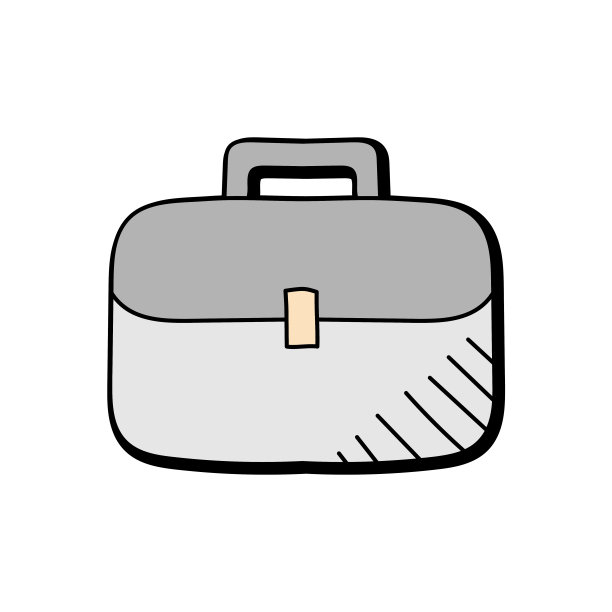 工作袋手绘图标。商业标志图片下载