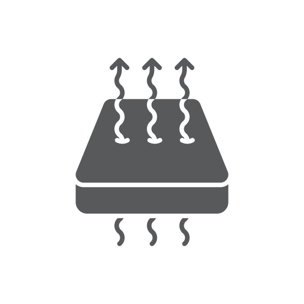 透气床垫矢量图标符号孤立在白色背景图片下载