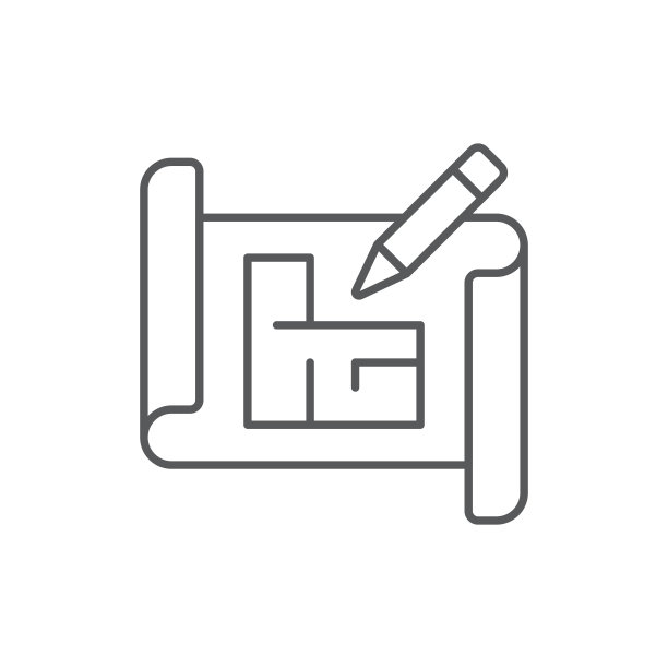 蓝图和铅笔矢量图标符号计划孤立在白色背景图片下载