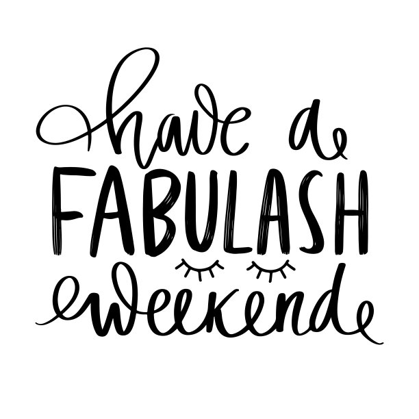 祝你周末过得愉快。矢量手画了睫毛的草图。图片下载