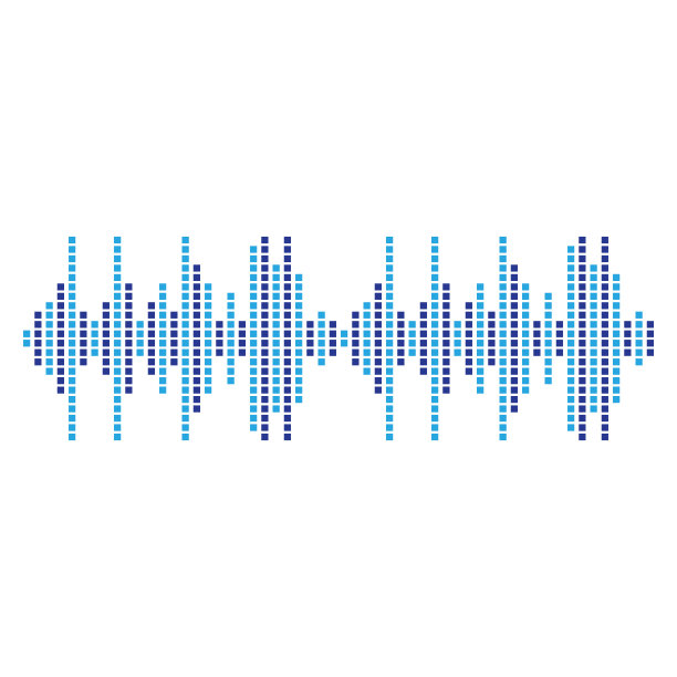 声波标志矢量图标模板图片下载