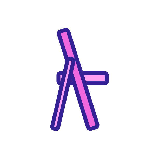 不同大小的木棍图标矢量轮廓插图图片下载