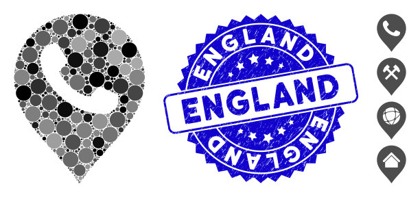 马赛克电话接收器标记与纹理图标图片下载