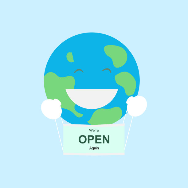 在隔离后重新向世界开放的概念图片下载