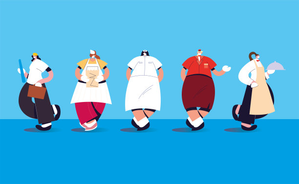 各种职业佩戴口罩的人图片下载