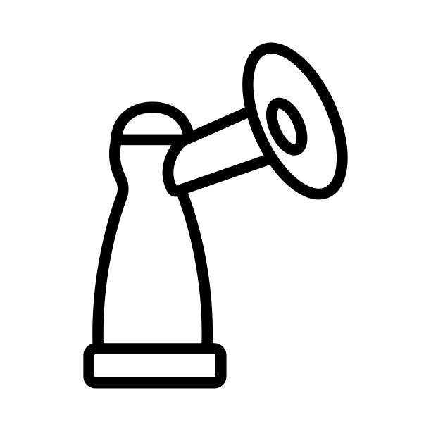 活塞瓶与吸盘图标矢量轮廓插图图片下载