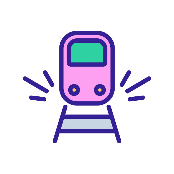 接近火车图标矢量轮廓图的声音图片下载