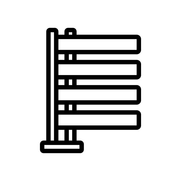 加热梯子图标矢量轮廓插图图片下载