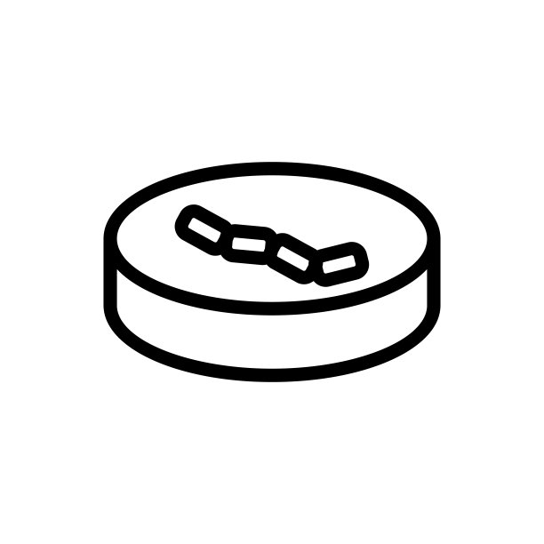 测试表面上的结核分枝杆菌图标矢量轮廓图图片下载