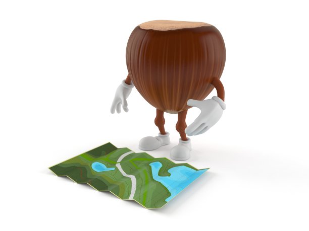 榛果人物看着地图图片下载